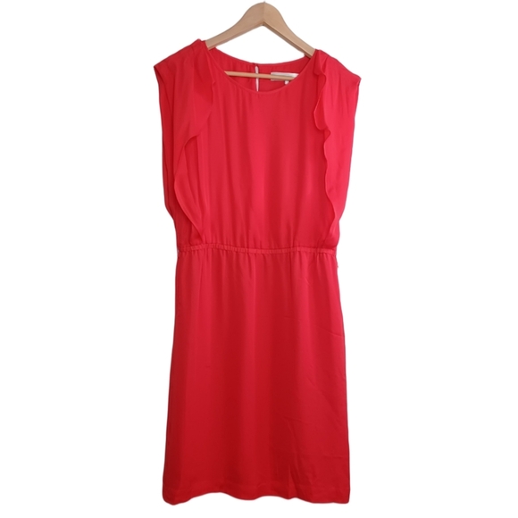 Gerald Darel 100% Silk Colorful Cinched Waist Above The Knee Dress - Picture 1 of 16